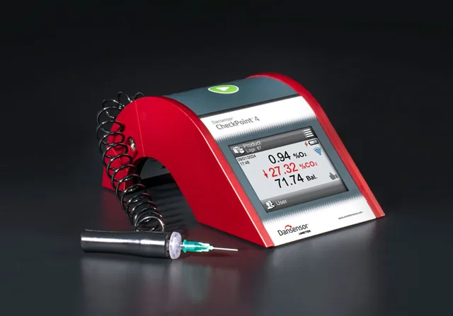 Dansensor CheckPoint 4 – Analizador portátil de O₂ y CO₂ para control de calidad de envases con atmósfera (foto 2) – Alfa Instrumentos