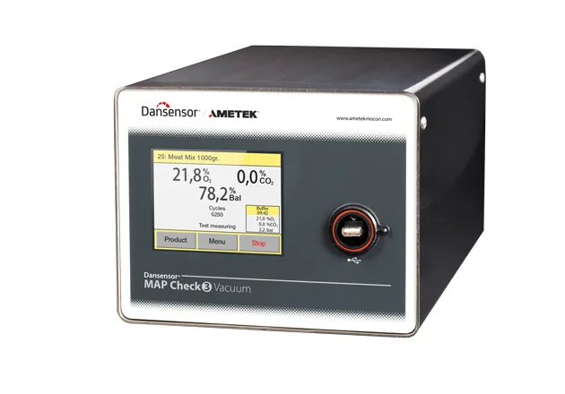 Dansensor MAP Check 3 Vacuum – Analizador de gas en línea para termoformadoras y selladoras de bandejas – Alfa Instrumentos