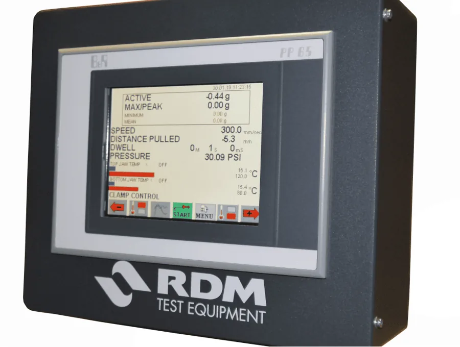 RDM HT-1XS Hot Tack – Equipo de laboratorio para medir la resistencia del sellado en caliente (hot tack) (foto 2) – Alfa Instrumentos